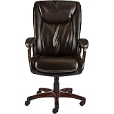 Staples Westcliffe Bonded Leather Manager's Chair with Wheels, Lumbar Support, Adjustable, Brown