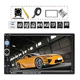 TDYJWELL 7 inch Double Din Touch Screen Car Stereo Upgrade The Latest Version MP5/4/3 Player FM Radio Video Support Backup Rear-View Camera Mirror Link