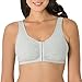 Fruit of the Loom Women's Front Close Builtup Sports Bra, Heather Grey, 36