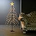 Excelvan 1.5M/5FT 176 LEDs Twinkle Star Upside-down Xmas Tree Light Warm White Light Brown Branches for Home, Bedroom, Party, Wedding, Bar, Indoor Outdoor Christmas Decoration
