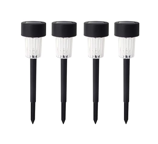 Epyz Solar Lights Outdoor Garden LED Light Landscape, Pathway Lights (4, White Light)