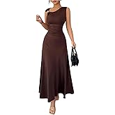 Floerns Women's Elegant Sleeveless Tank Dress Sleeveless Formal Wedding Guest A Line Long Dresses