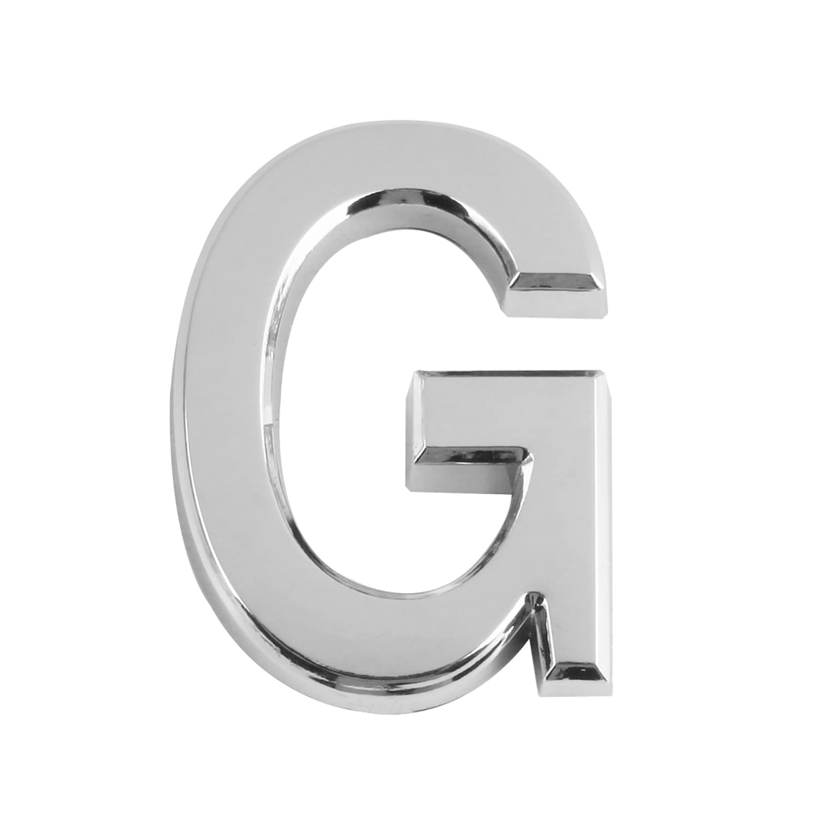 Larcele 1.96inch/5cm Self-Stick Modern House Number ABS Address Numbers Silver Mailbox Number 3 Pieces MPH-04(Letter G)