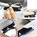 homEdge Sun Visor Clip, 2 Packs Sunglasses Holder for Car Sun Visor, Car Sunglasses Clip, Glasses Hanger Mount with Card Clip-Silver