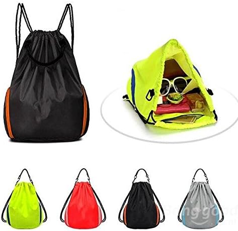 Outdoor Cycling Camping Hiking Backpack Leisure Travel Basketball Bag Drawstring ( Green )