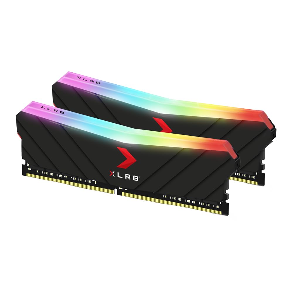 Photo 1 of PNY XLR8 Gaming 16GB (2x8GB) DDR4 DRAM 3600MHz (PC4-28800) CL18 1.35V RGB Dual Channel Desktop (DIMM) Memory – MD16GK2D4360018XRGB