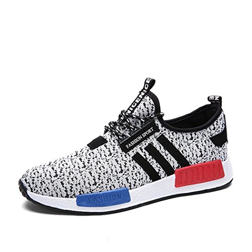 An'Dee Men's Fashionable New Style Lace-up Breathable Antiskid Outdoor Sport Casual Shoes Sneakers(42 M EU/9 D(M) US,White)