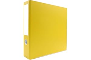Bindertek 3-Ring 3-Inch Premium Linen Textured Binder, Yellow (3EFN-YE)