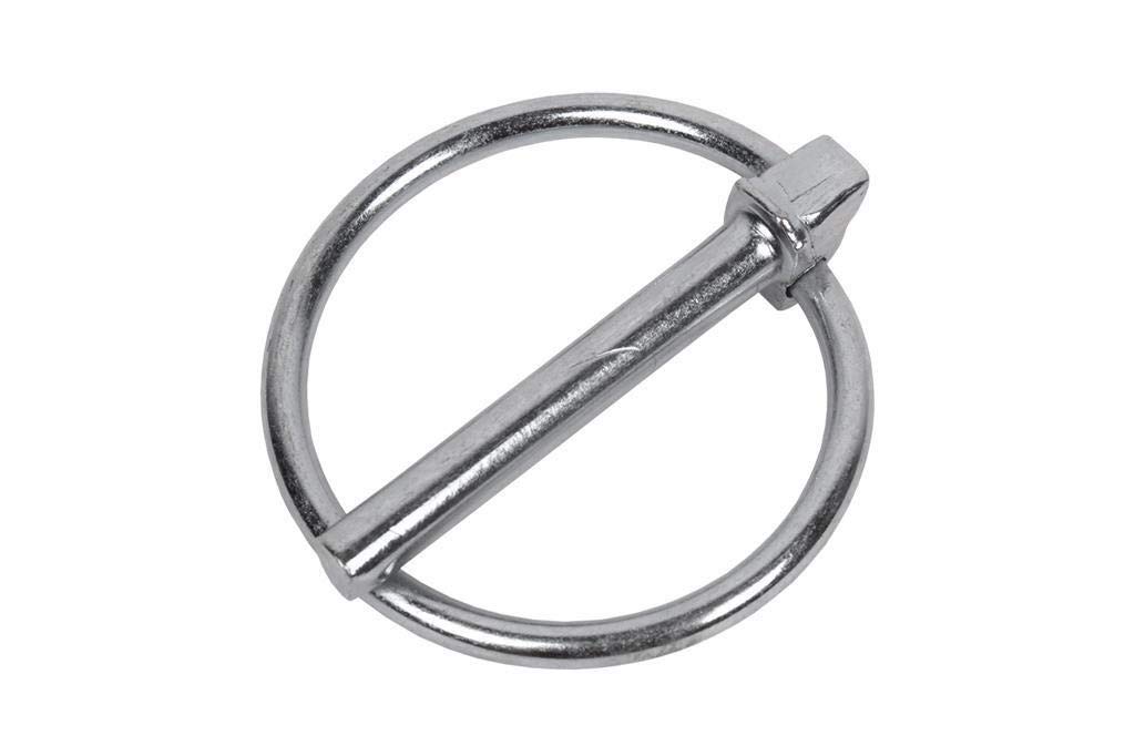 DOJA INDUSTRIAL | Quick Release Pins | 10 Units 10mm Diameter x 46mm Long | Zinc Plated Galvanised Steel | Pull Ring Lynch Pin | Safety Locking Cotter Pins for Boat, Bike, Trailer, Tractor, Yacht