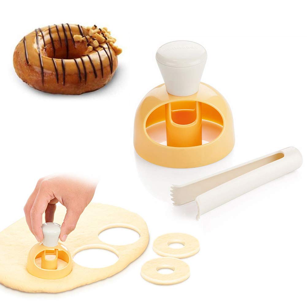Donut Cake Mould with Dipping plier, DIY Doughnut Cutter Donut Cake Mould with Dipping plier, DIY Doughnut Cutter