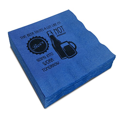 Buy KrepeKraft Social Slurzz Funny Beverage Napkins, No Work Tomorrow