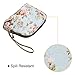Lvtree Cosmetic Bag Makeup Case Toiletry Bag, Portable Small Handy Waterproof Travel Hanging Organizer Train Case Pencil Pen Multifunction Purse for Women Girls Countryside Flower Floral, Blue Rose