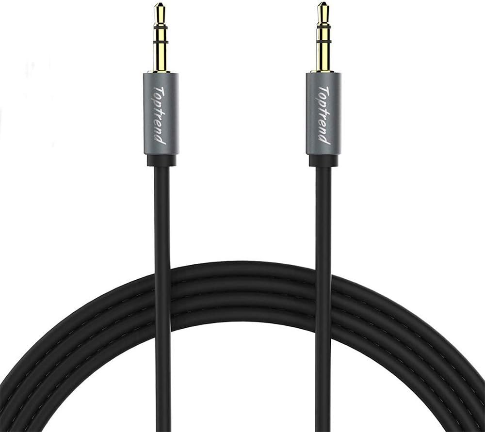 3.5mm Male to Male AUX Stereo Audio Cable, Stereo Auxiliary Audio Jack Cord to Car Audio, Headphones, Home Theater, Mobile Phones, Tablets, PCs, Speakers, MP3 Players, CD Players & More (Black)- 10ft
