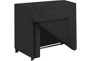 SunPatio 4ft Heavy Duty Firewood Cover, Waterproof Outdoor Storage Wood Pile Cover with Fastening Straps, All Weather Protection, 50" L x 24" W x 42" H, Black