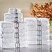 Superior Turkish Cotton Ultra-Plush 6-Piece Towel Set, Ideal for Master Bath, Guest Bathroom, Fast Drying, Shower, Spa, Face/Washcloths, Hand, Bath Towels, Absorbent, Home Basics, Charcoal