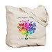 CafePress - Autism Spectrum Tree - Natural Canvas Tote Bag, Cloth Shopping Bag