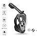 YUDER Full Face Snorkel Mask with 180° Full Face Scuba Mask Snorkeling Mask Breathing & Anti-Fog Anti-Leak Panoramic View Snorkel Set for Adults or Kids,Detachable Camera Mount Pivot Arm and Earplug