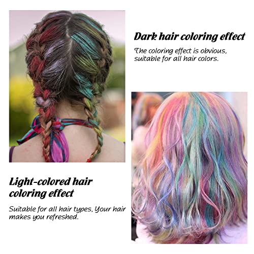 Comblor Temporary Hair Color Set, 5 Colors Hair Wax Color Gifts for Girls Kids, Temporary Hair Dye for Dark & Light Hair, Ideal Toys Gifts for Birthday, Children\'s Day, Halloween,Christmas, Cosplay, Party (Comb Head B)