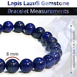 Natural Lapis Lazuli Elastic Bracelet for Women and