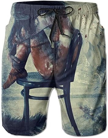 TCHten Sad Angel Sunshine Cool Men's Bathing Quick Dry Pocket Beach Shorts XXL