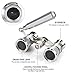 Uarter Opera Glasses Theater Vintage Binoculars With Handle Silver with Silver Trim 3X25