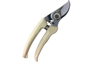 BUGUI Pruning Shears Garden Shears - Premium Alloy Steel Bypass Pruner, Precision-ground Blades, Heavy Duty Gardening Tools, 7" (H101)