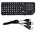 LotFancy 2.4G Wireless Mini Keyboard Mouse Touchpad Combo for PC/Tablet/Laptop/Android TV Box/Smart TV/Google TV Box/Xbox 360/PS3/HTPC IPTV, Small Handheld Portable QWERTY Keyboard