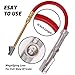 WYNNsky Dual Head Straight Tire Inflator with Pressure Gauge 10-160 PSI, 15 Feet Rubber Air Hose for Truck, Bicycle, Lawn Tractors, Motorcycles, ATVs