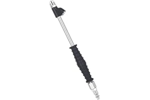 SAFELIFE 1/4" FNPT Straight Foot Dual Head Air Chuck, 9.4" Extended Reach Tilt Lock Tire Inflator Chuck with Grip Handle, 2-Way Connection Tire Chuck with Quick Plug for Semi, RV, Truck Dually Tires