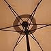 Le Papillon 9 ft Outdoor Patio Umbrella Aluminum Table Market Umbrella 6 Ribs Crank Lift Push Button Tilt