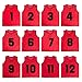 TOPTIE Numbered Scrimmage Team Practice Mesh Jerseys Vests Pinnies (12-Pack)