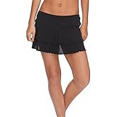 Body Glove Women's Standard Lambada Solid Mesh Swimsuit Cover Up Skirt
