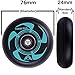 AOWISH 2-Pack Inline Skate Wheels [Available in Sizes 72mm 76mm 80mm] Rollerblade Replacement Wheel with Bearings ABEC-9 (Black & Green)
