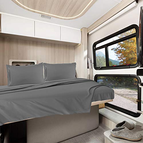 Clara Clark RV Queen Sheets, 6 Piece RV Sheets Set Hotel Luxury