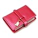 DEEZOMO DKER Women's High Quality PU Leather Credit Card Holder with 26 Card Slots - Size 4.5 X 3.2 X 0.7 Inches - Pink