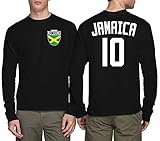 Long Sleeve Mens Jamaica Jamaican - Soccer, Football T-shirt