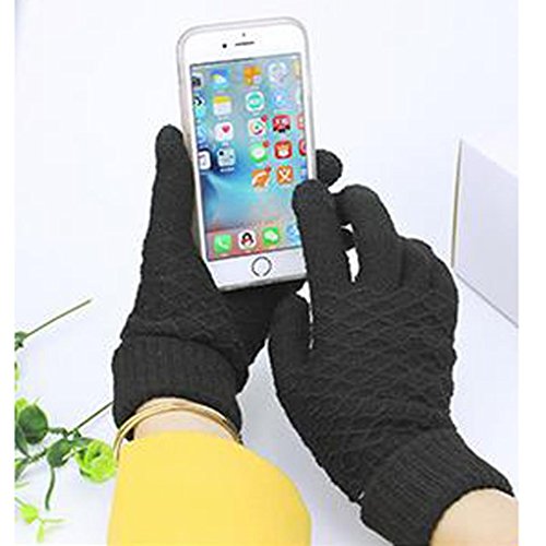Winter HOT WaitingU Thicken Soft Knitted Texting Touch Screen Gloves Smartphones PC Laptop Tablet Driving Skiing Cycling Liners Smart Touch-nology in Fingertips iPhone Use Outdoors - Thumbnail 2