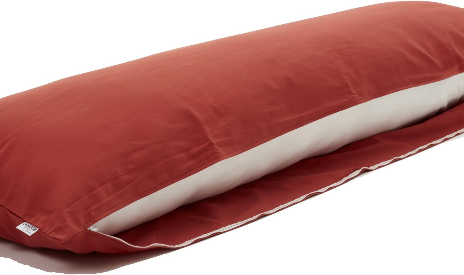 Comodo Original CMC9000R Body Pillow Cover with Zipper 100% Cotton Dakimakura Pillow Case [Made in Japan] (Brick Orange, 20 x 63 inch (160cm x 50cm))