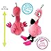 Pet Craft Supply Flamingo Jiggle Giggle Funny Giggling Sound Wiggly Shaking Tug Fetch Soft Chew Plush Dog Toy, Pink (2206)