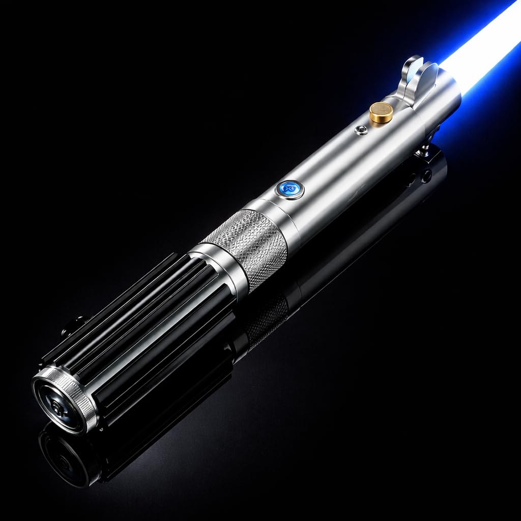 G4E Lightsaber with Bluetooth App, Smooth Swing, 16 Sound fonts, Infinite RGB Colour Change, Motion Control. Upgraded RGB v3.0. Light Saber For Adults and Cosplay. (Ani RGB (Duelling))