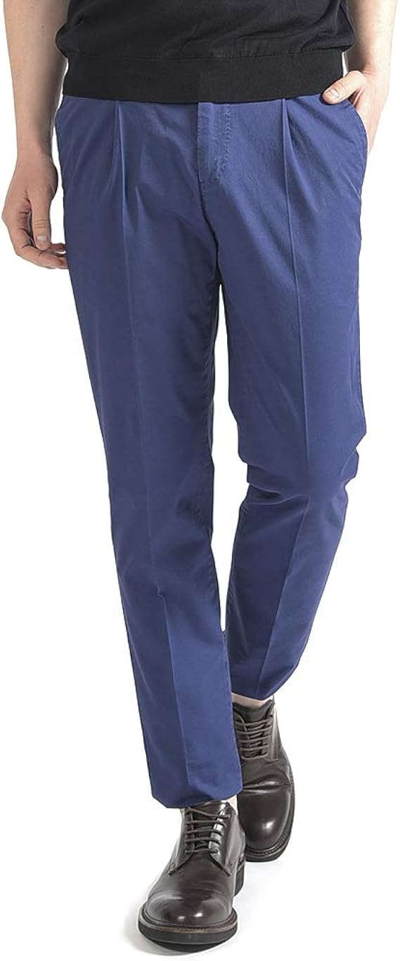 Amazon Co Jp ピーティートリノ Gentleman Fit スラックス パンツ ワンタック メンズ ストレッチ コットン 無地 イタリア ブランド 並行輸入品 服 ファッション小物