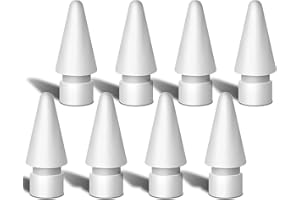 WALANT Replacement Tips for Apple Pencil 1st/2nd Gen & Pro/USB-C | Original Feeling & High Sensitivity | Durable Nibs for Writing/Drawing | Compatible with Paper-Like Screen Protector (8 Pack White)