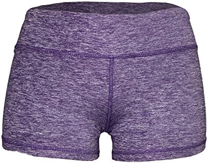Cloya Tight Fitness Shorts - Yoga Shorts (M, Purple Heather)