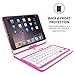 iPad Mini 1 / 2 / 3 360 Rotatable Keyboard Case, Snugg - Ultra Slim Keyboard Cover Case with Bluetooth Connectivity (Hot Pink) For Apple iPad Mini 1 / 2 / 3 Retina
