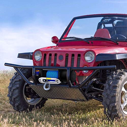 Anbull 12V 4500lb Electric Winch,Synthetic Rope ATV UTV Winch with Mounting Bracket/Wireless Remote Control for Towing ATV/UTV - Image 4