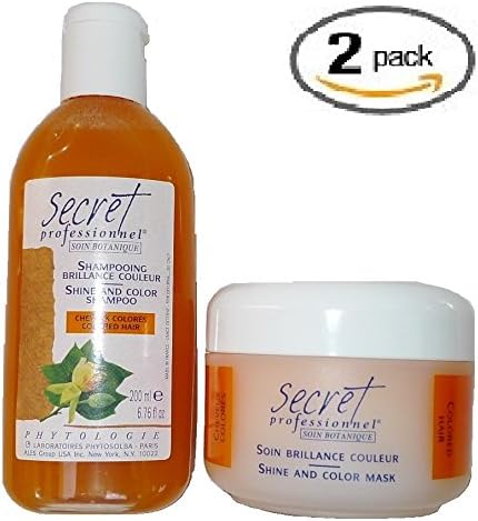 Duo Set Phytologie Shine and Color Shampoo For Colored Hair Plus Shine &amp; Color Mask Pack of Two