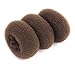 AJOY 3 Pcs Mini Size Brown, Small Bun Maker for Kids, Sock Bun Donut for Thin Hair, Doughnut Bun Form Toddler for Girls, Dance, Child, Ballet, Ballerina Etc., 2-2.6 Inch