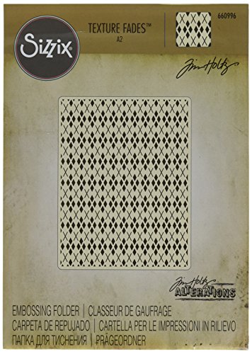 Sizzix 660996 Texture Fades Embossing Folder Argyle by Tim Holtz