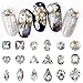 JIEPING 24Pcs Rhinestone Cone-Backed Nail Art Decoration Glitter Charming Shiny Faux Gem 3D DIY Nail Art Tips (24Pcs Clear)