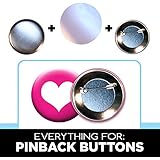 1000 2-1/4" Button parts for Pin Maker / Badge Machine 2.25" pinback parts lot of 1000 from PeoplePowerPress